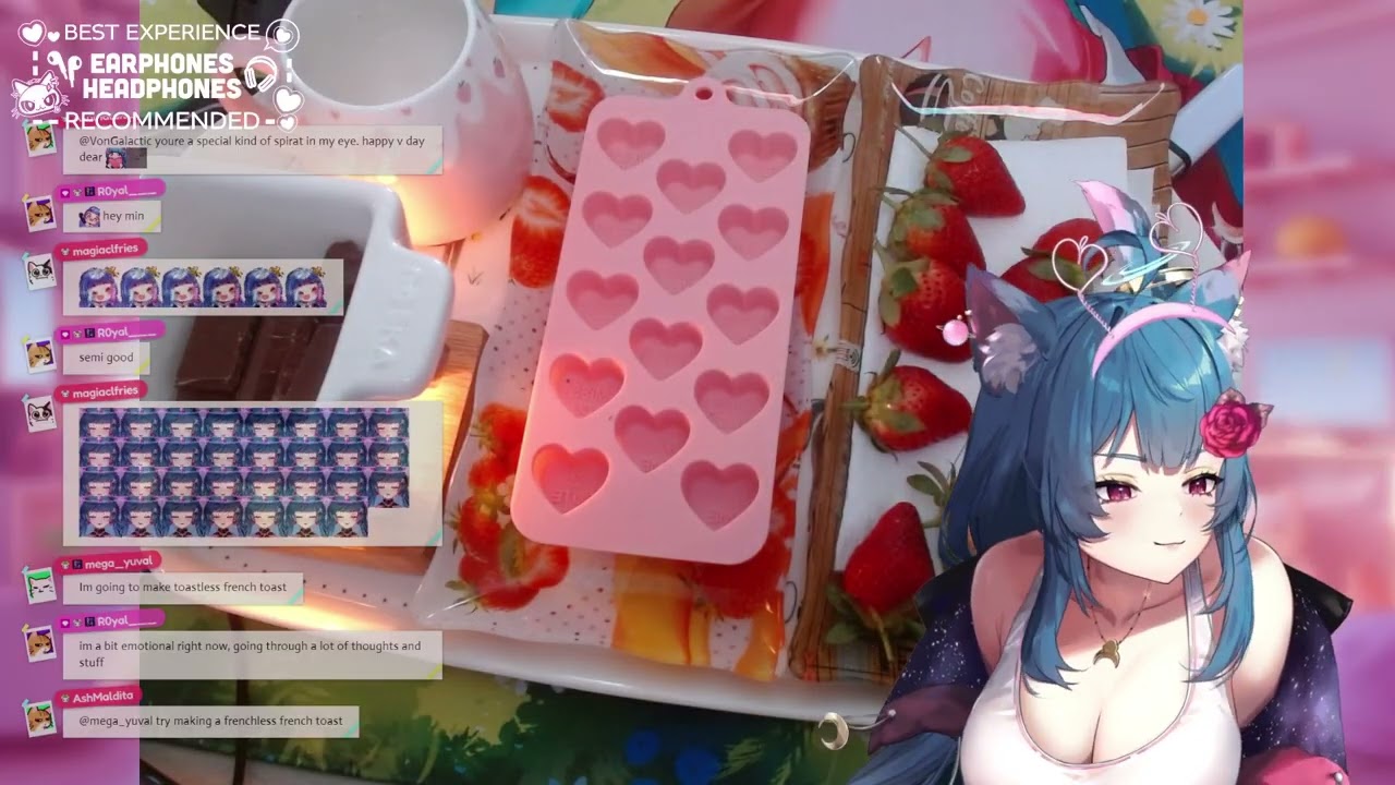[LIVE3dio ASMR] Softspoken Catgirl Makes You Valentines Treats 🪐✨
