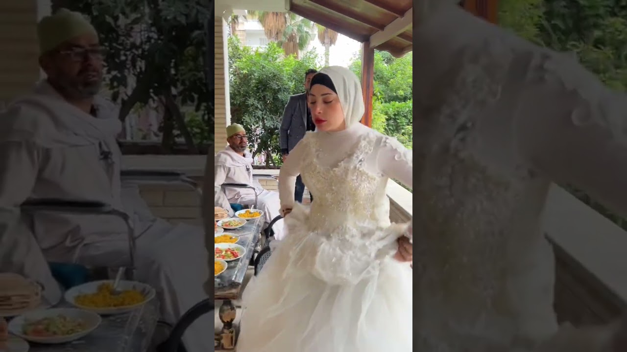 سابت بيت زوجها اول يوم بفستان الزفاف شاهد ماذا حدث؟؟