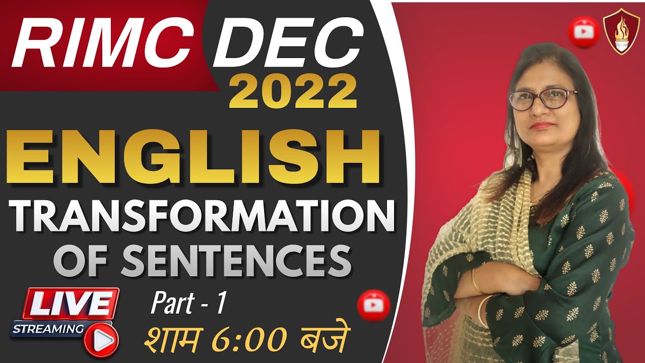 Rimc Coaching  | Transformation Of Sentences |  Part - 1 | Deepti Mam | Sukhoi Academy