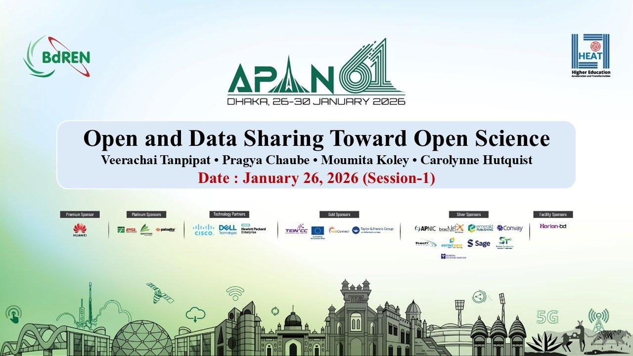 APAN61 - Open and Data Sharing Toward Open Science