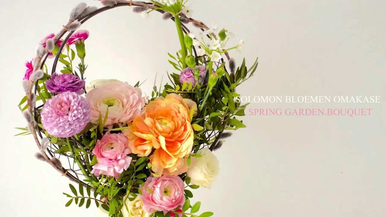 春日花園小牡丹花束 | Spring garden ranuculus bouquet | OMAKASE 大師SOLOMON 花藝教室 | 家居鮮花插花擺設|