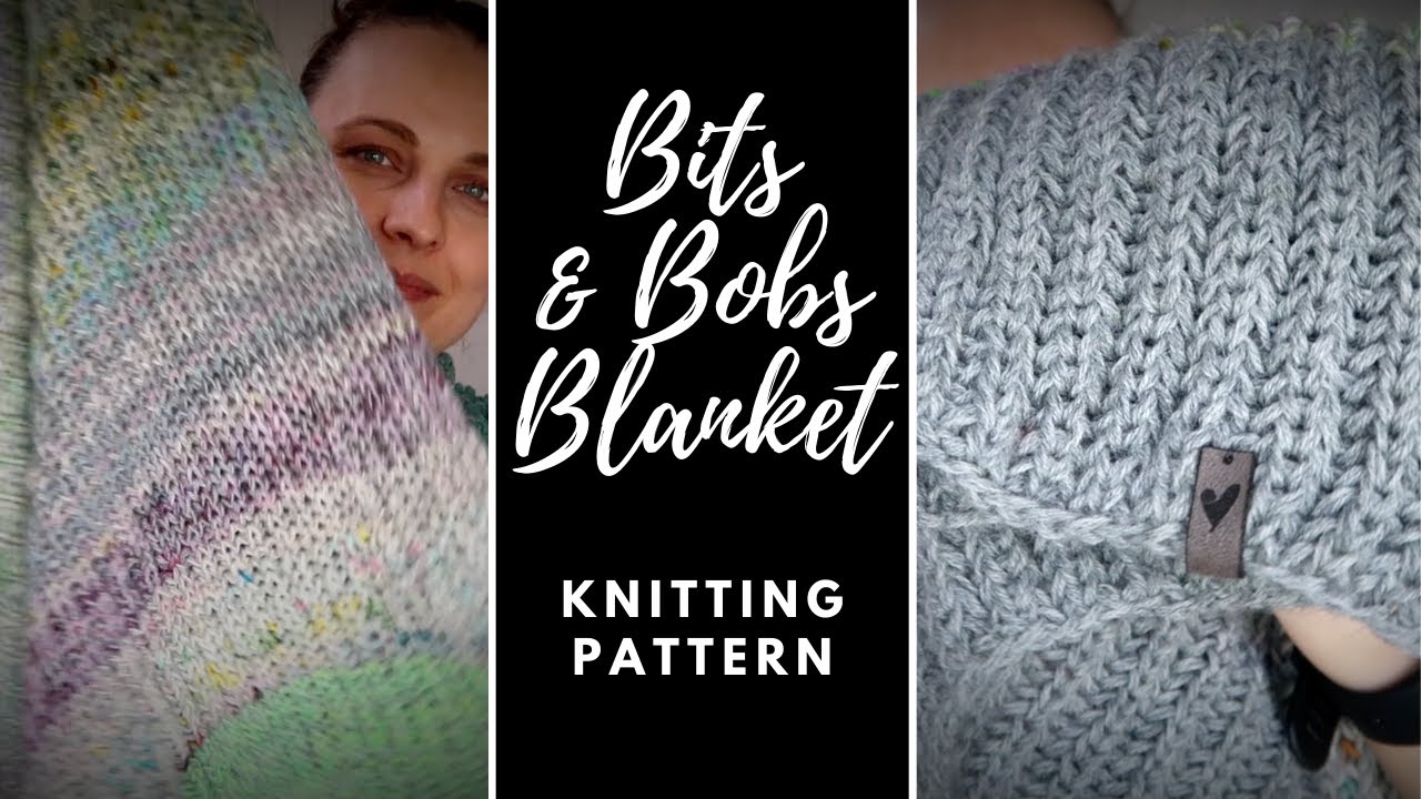 Bits and Bobs BLANKET by Kay F Jones // knitting pattern // memory blanket // knit a blanket