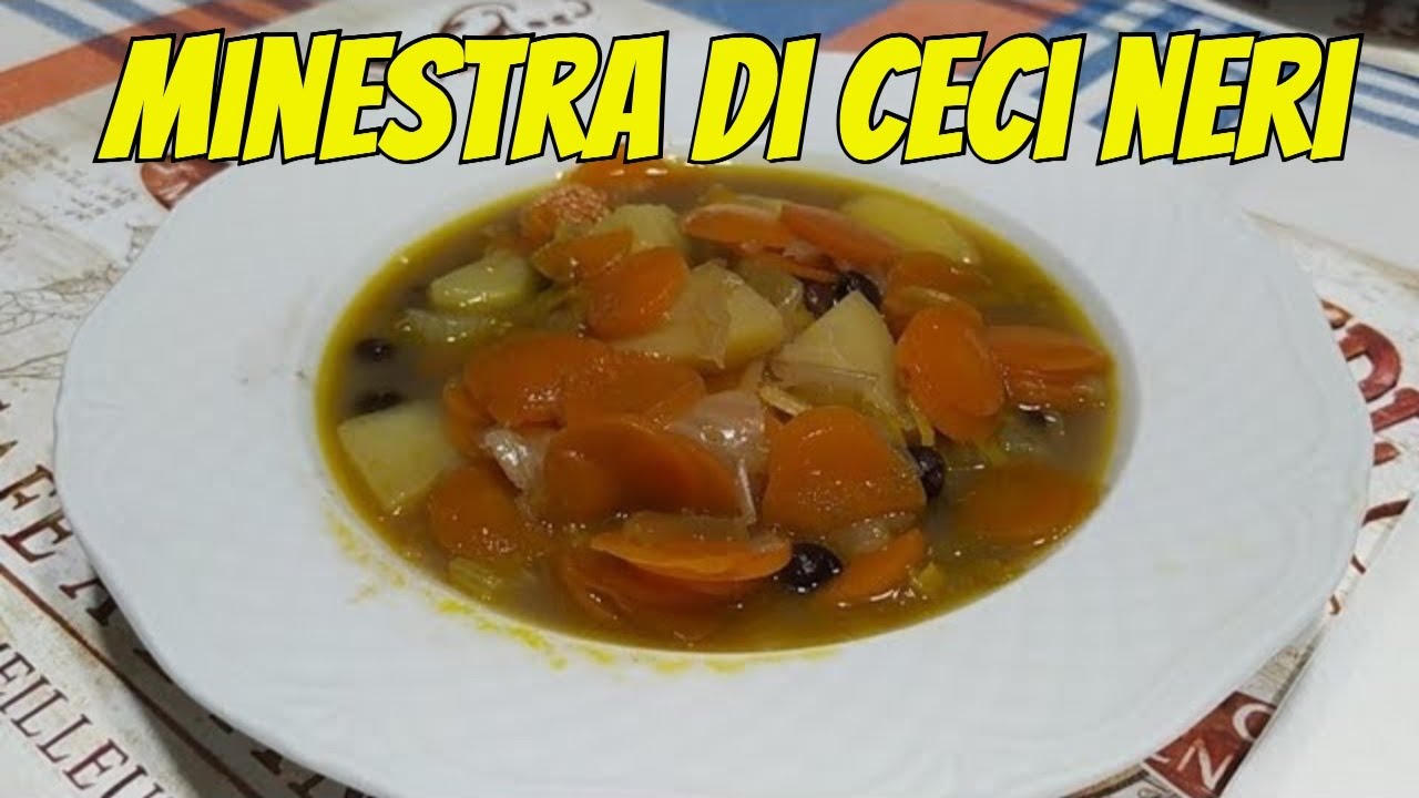 minestra di ceci neri