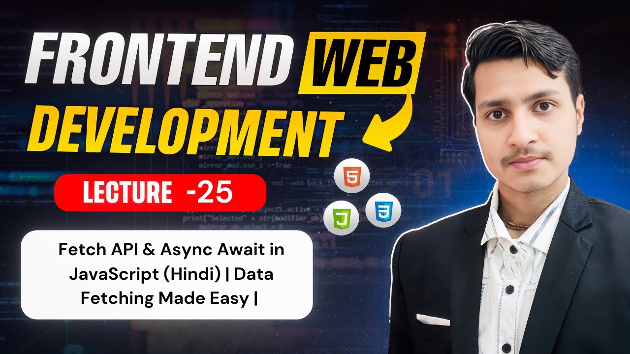 Fetch API & Async Await in JavaScript (Hindi) | Data Fetching Made Easy | Pluto Academy