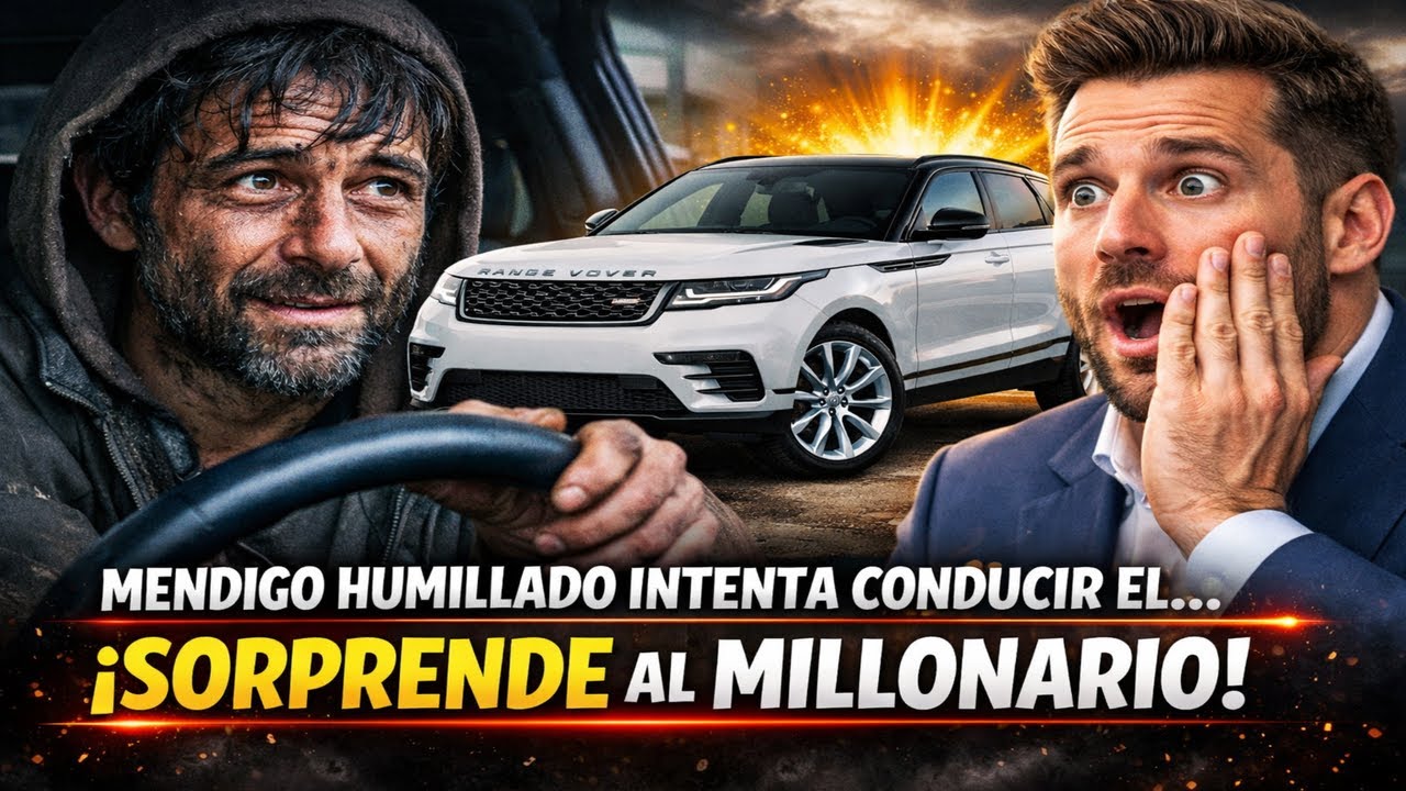 Mendigo humillado intenta conducir el Range Rover Velar y sorprende al millonario
