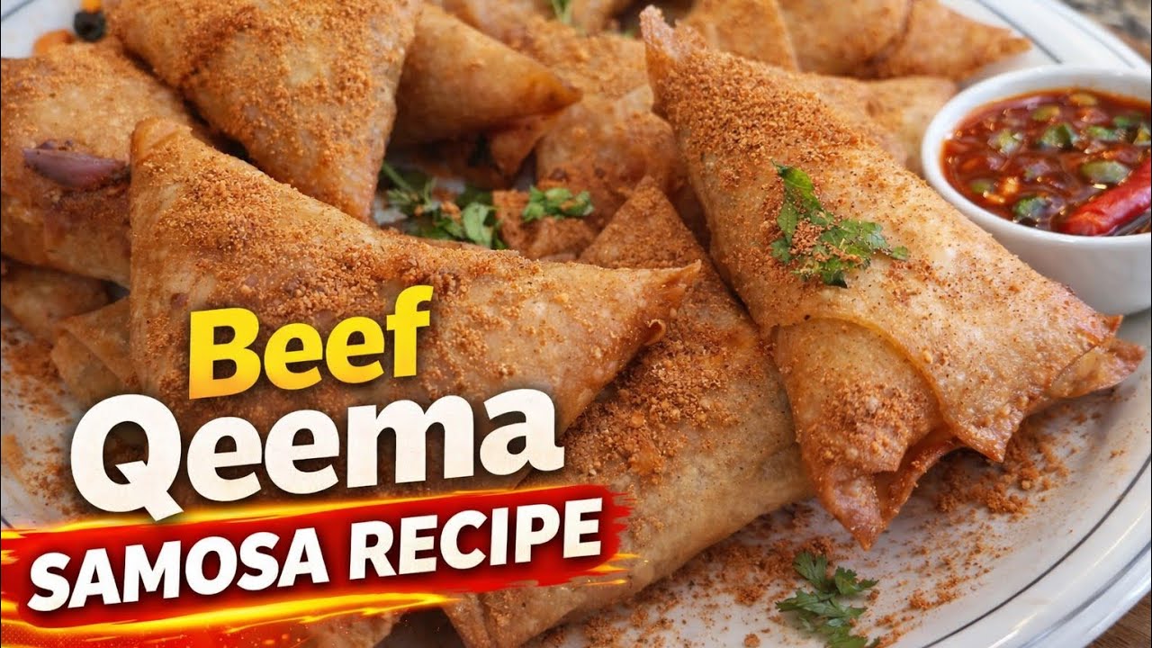 Beef qeema samosa recipe by cooking craze