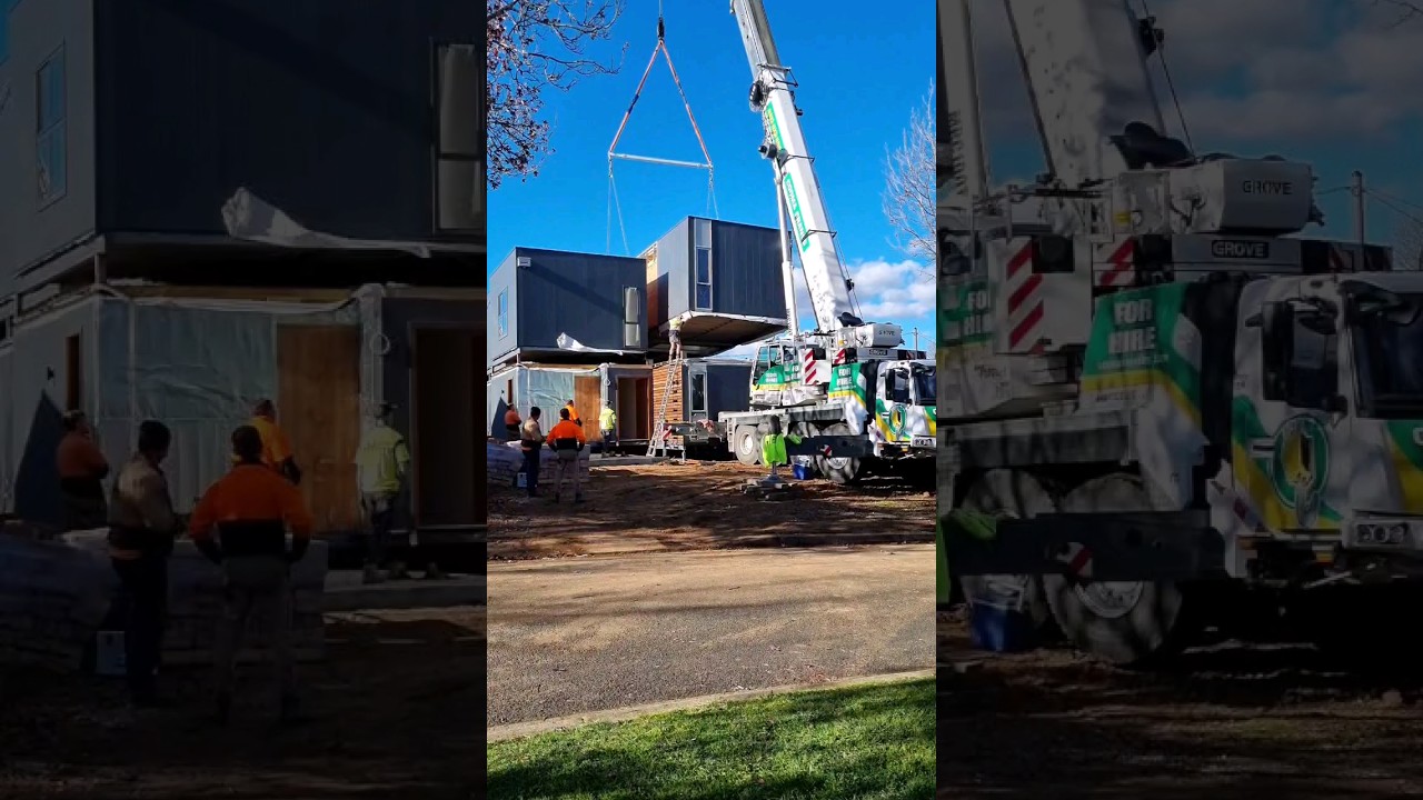 Two-storey Modular Home Installation - Anchor Homes 🏠 #modularhome #prefabricatedhouse #prefabhome
