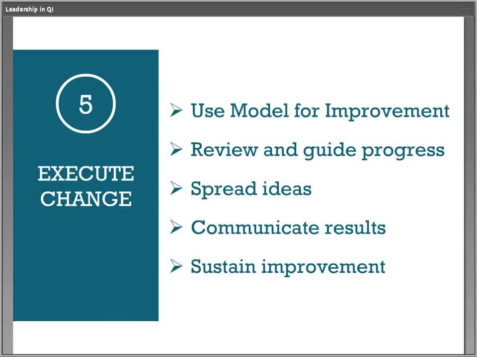 Leadership in Quality Improvement