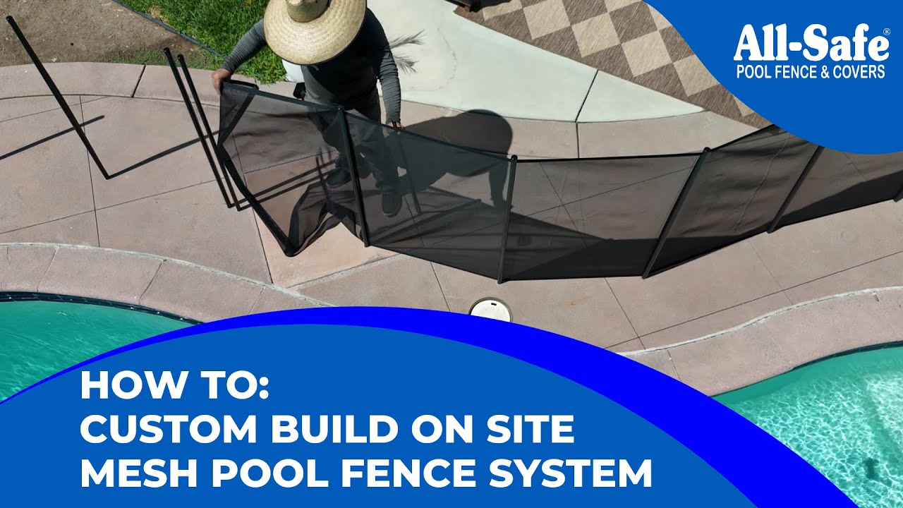 How To: Build on Site Pool Fence.  Build a Mesh Pool Fence from scratch using existing holes.