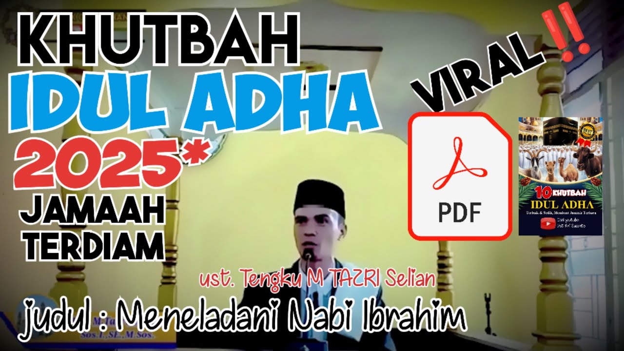 MERINDING‼️ KHUTBAH IDUL ADHA 2025*. TENGKU TAZRI SELIAN