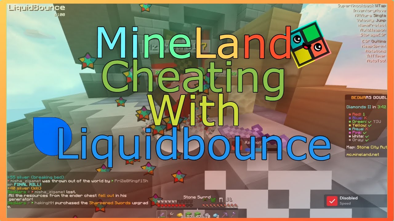 [UPDATED!] Mineland can't patch Anti-Cheat ! ft. Liquidbounce 1.8.9