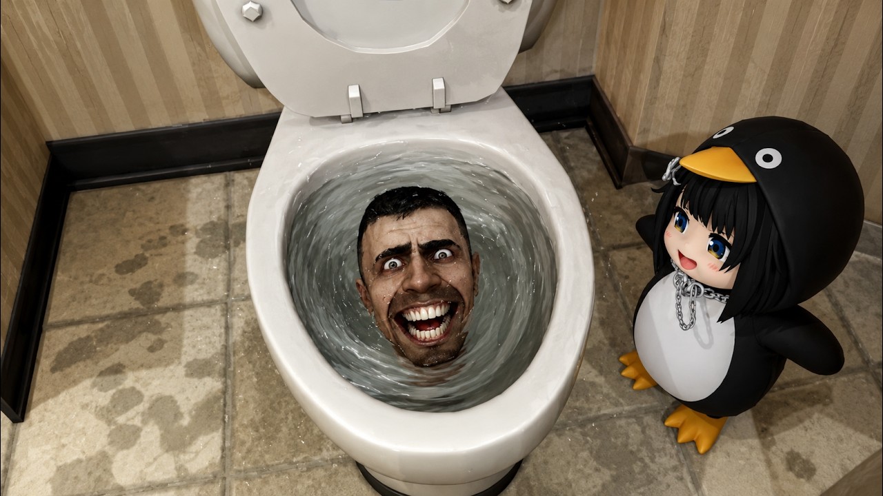 Skibidi Toilet vs Gugugaga Penguin: How It All Starts - The Beginning of AI Chaos