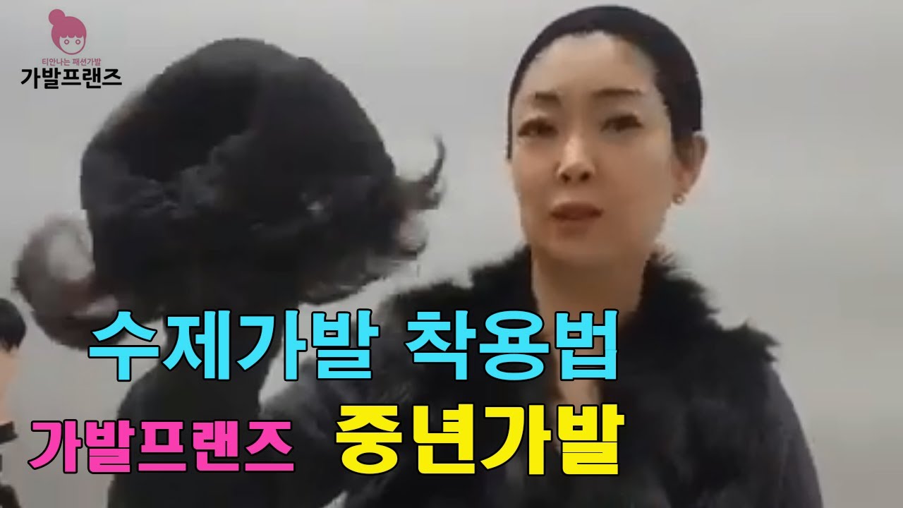 중년 인모수제가발