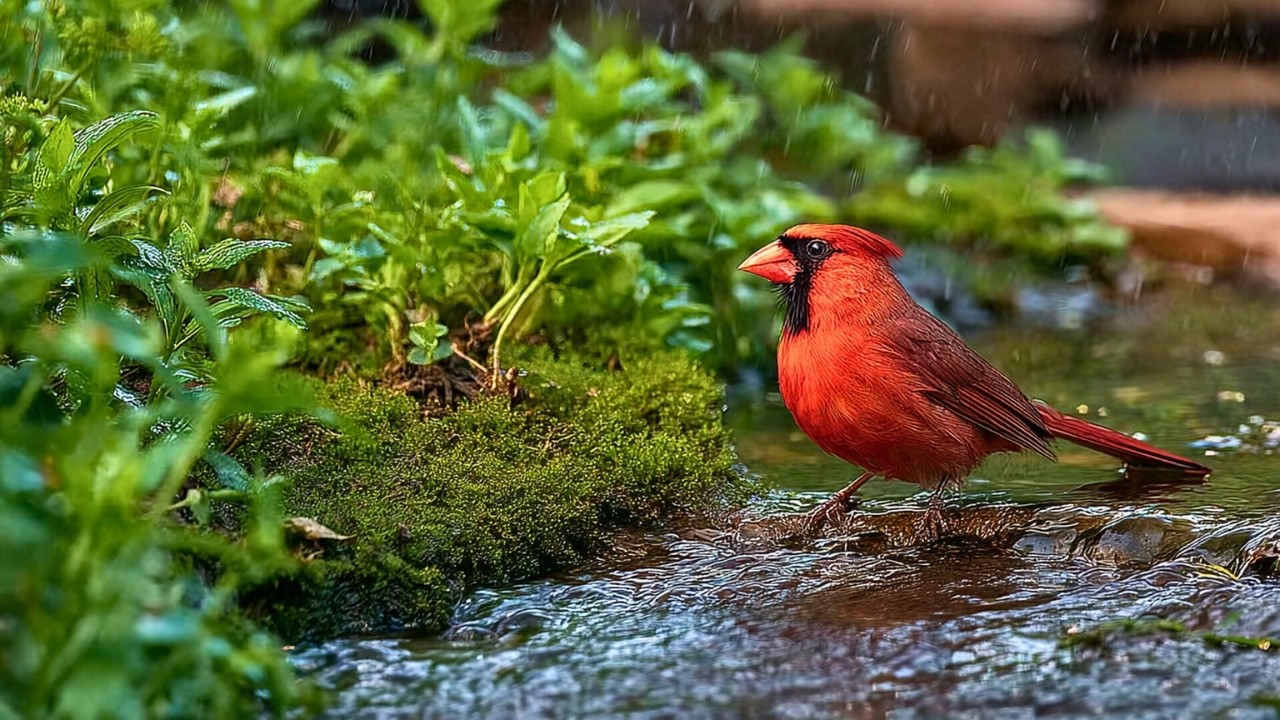 🕊️ Healing Piano & Bird Chirps with Rain – Perfect for Relaxation, Sleep, and Mental Clarity ☘️🌷🎼