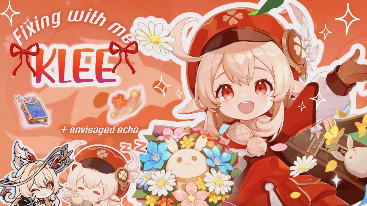 let's revisit Klee ₊˚⊹♡🍰🍓♡⊹˚₊ building + testing | cozy genshin impact gameplay 🎧ྀི♪⋆.✮