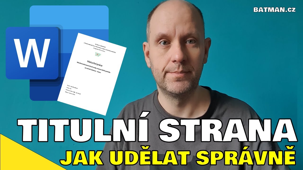 MS WORD  - Tituln&iacute; str&aacute;nka dokumentu