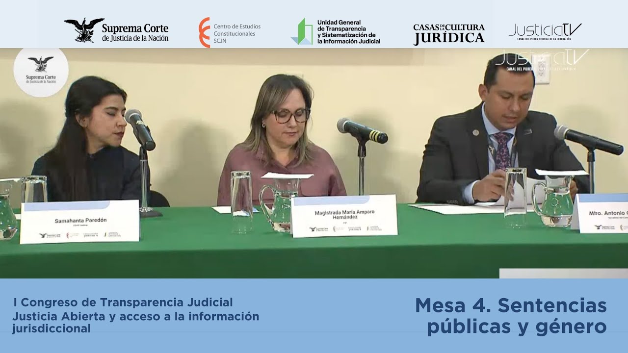 Congreso de Transparencia Judicial | Mesa 4. Sentencias p&uacute;blicas y g&eacute;nero