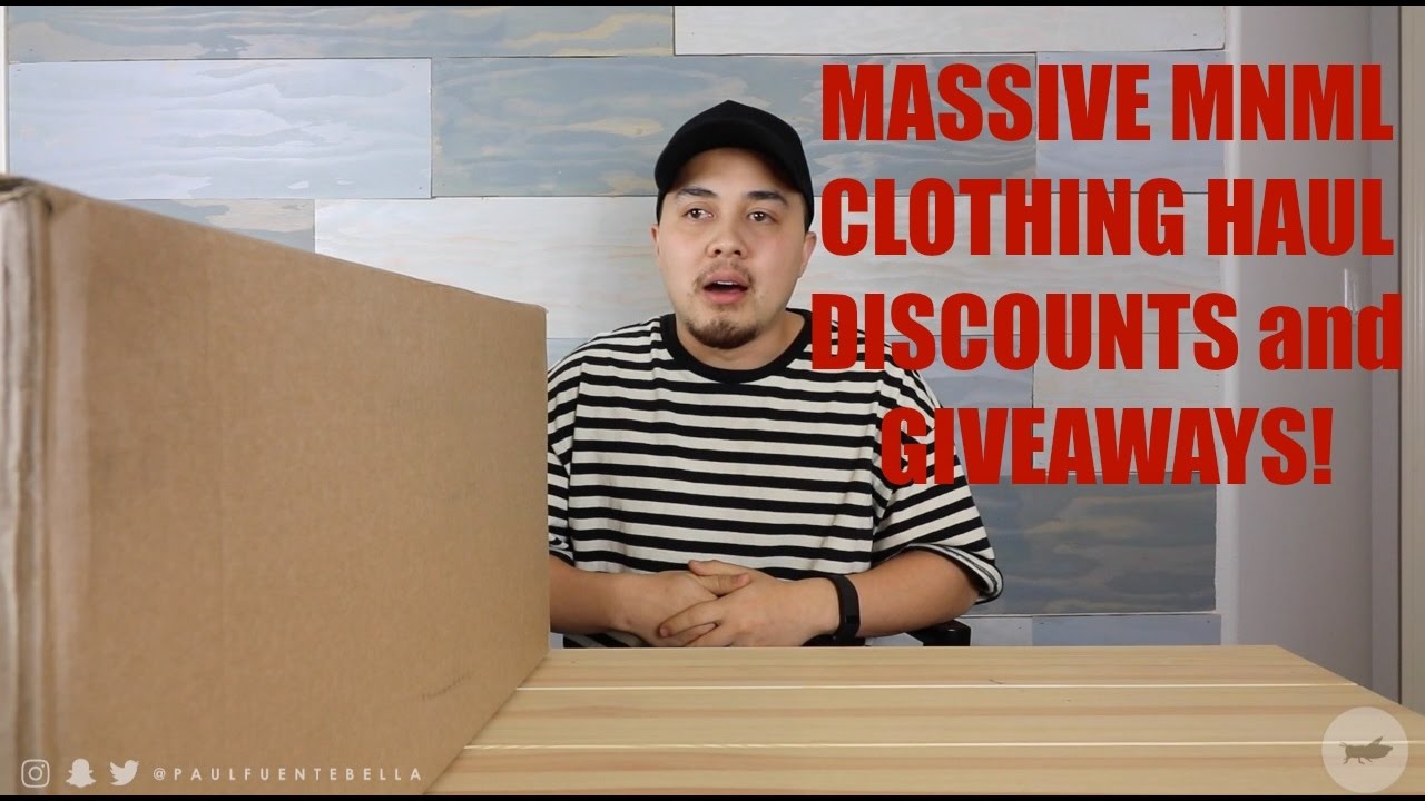 MASSIVE MNML CLOTHING HAUL, DISCOUNT AND GIVEAWAY! Black Friday and Cyber Monday