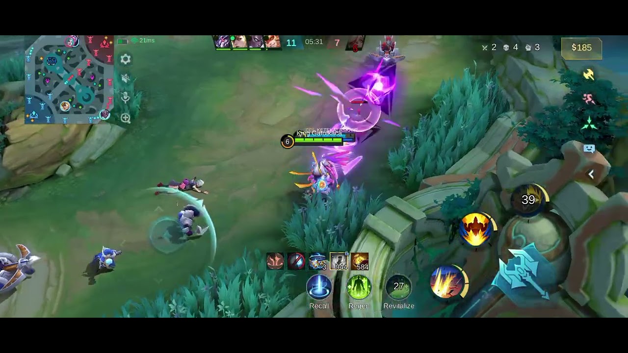 KING Gatotkaca game mobile legends skin sintenel hero Gatotkaca mendapatkan assist 13 kill 5