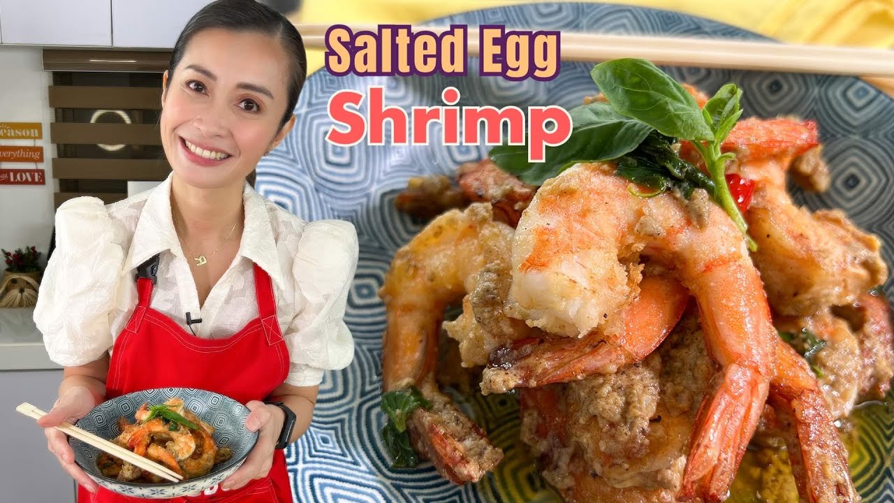 Salted Egg Shrimp Recipe! Singapore Food Series!