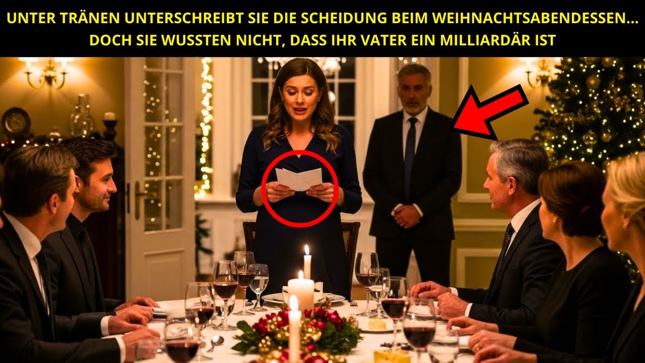 UNTER TRÄNEN UNTERSCHREIBT SIE DIE SCHEIDUNG BEIM WEIHNACHTSABENDESSEN... DOCH SIE WUSSTEN NICHT