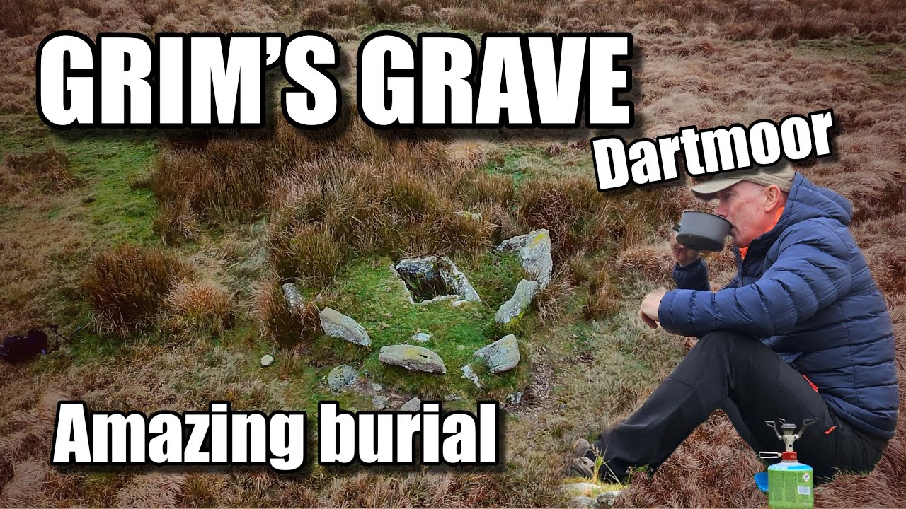 Grim’s Grave on Dartmoor, and Hingston Stone Row #dartmoor #dartmoor.adventurer #drone