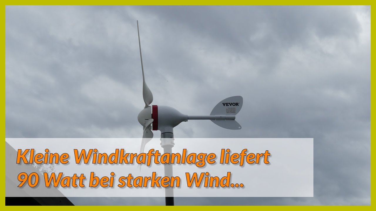 Kleine Windkraftanlage liefert 90 Watt bei starken Wind