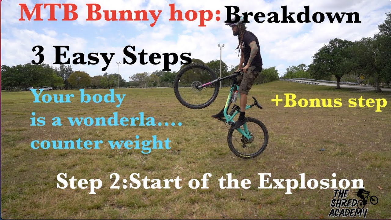 How To Mtb Bunny Hop: Yes you can Step:2 wheel lift cont./start of explosion.