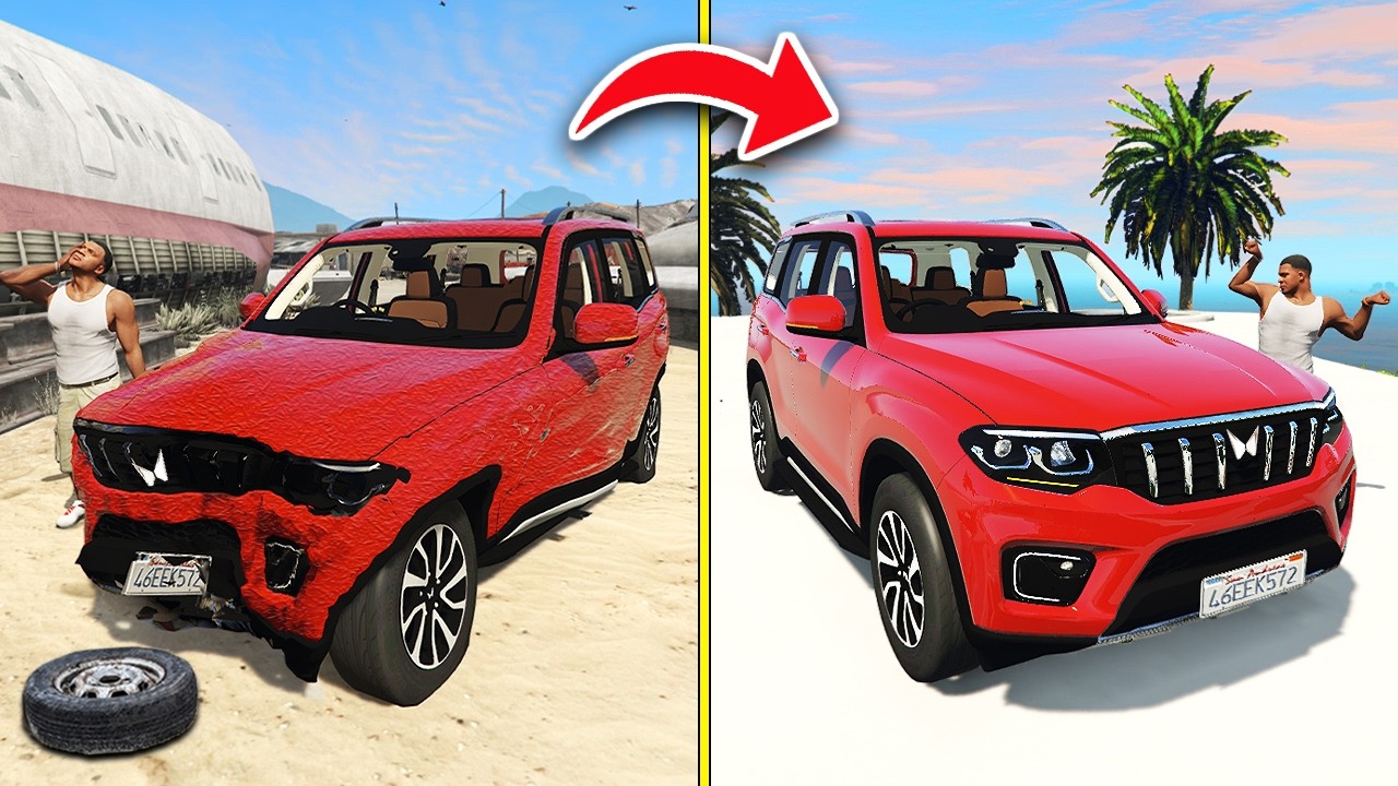 Repairing MAHINDRA SCORPIO N in GTA 5!