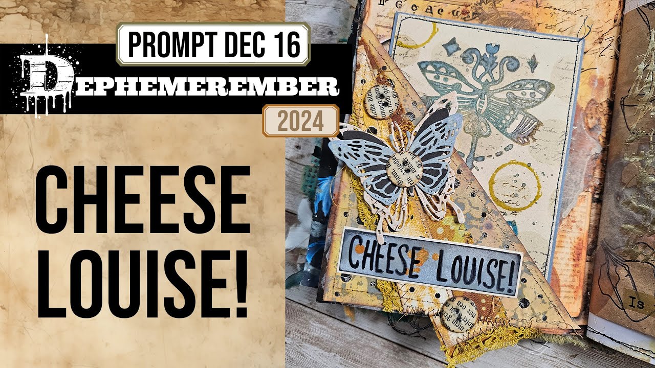Cheese Louise! Let's create a cheesy tuck spot for our junk journal!