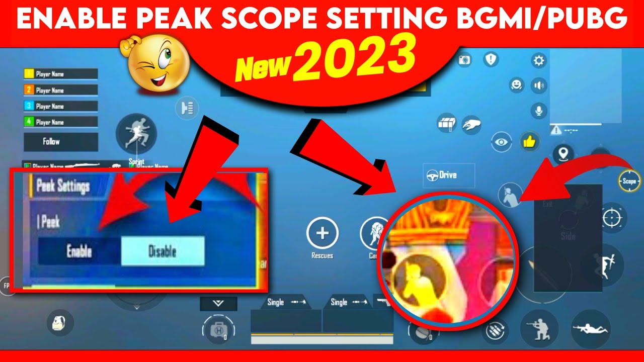 How To Enable Peek & Open Scope Setting BGMI || Peek Settings Enable BGMI/PubG