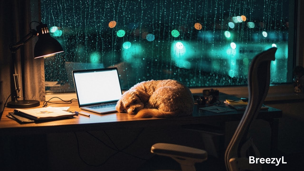 Deep Work Isolation 🌌 Late Night Study w/ Heavy Rain