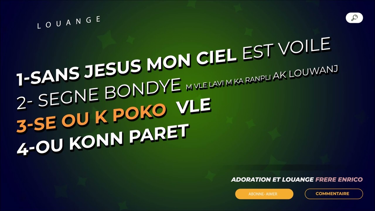 Sans Jesus mon ciel est voile - Segne Bondye - Se ou k poko vle   [ Louange ] frere Damy Annera