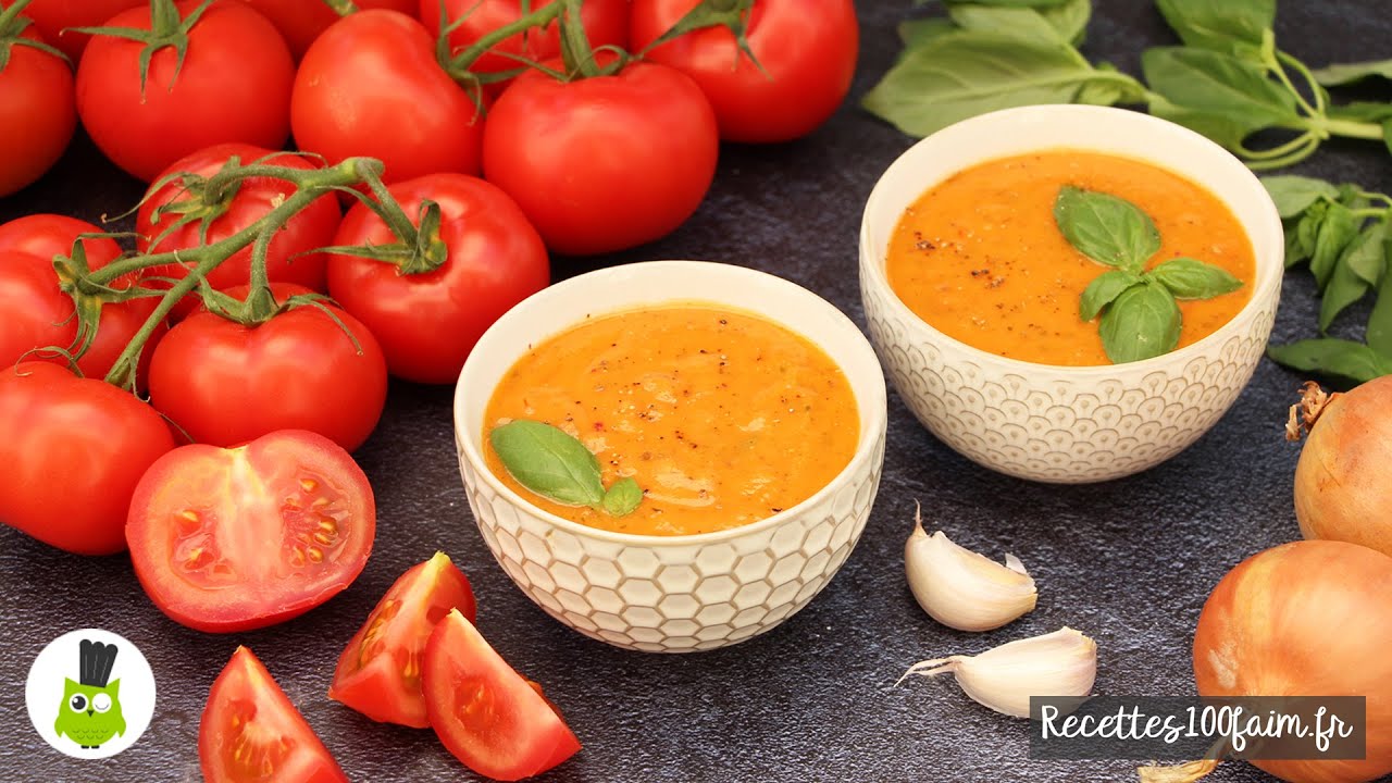 🍅 Soupe à la tomate & au basilic