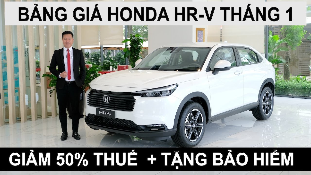 Giá lăn bánh Honda HRV tháng 1/2026  | HRV Giảm 50% Thuế Trước Bạ + Tặng Bảo Hiểm | Học Honda