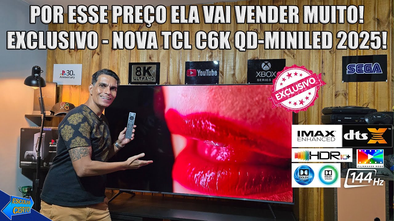 Qualidade e preço imbatível A TCL C6K MiniLED dominará 2025?