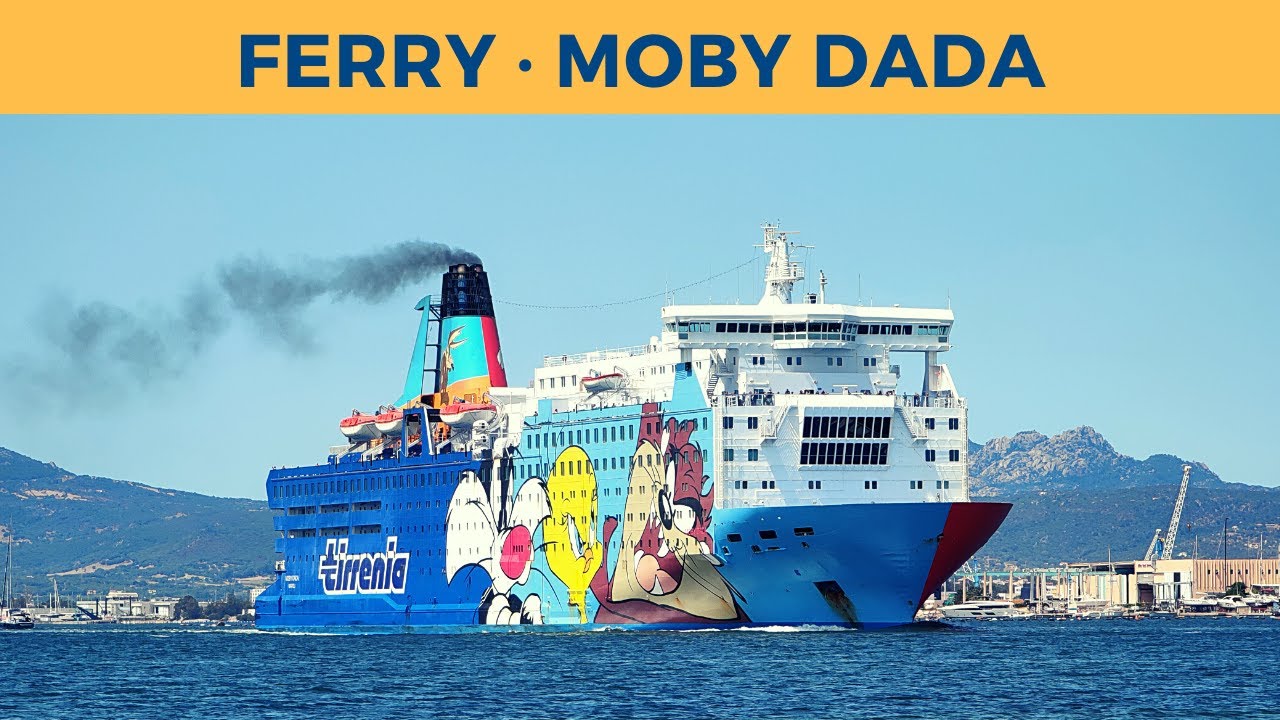 Departure of ferry MOBY DADA, Olbia (Tirrenia)