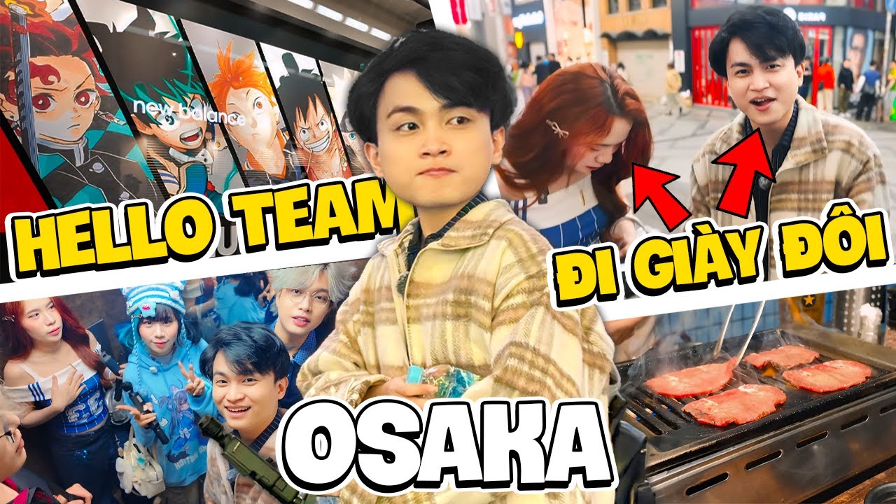 Tui Và Sammy Vô Tình Mang Giày Đôi Đi Khắp Osaka, Hello Team Lần Đầu Ăn Bò Nhật Bản | Siro Vlogs