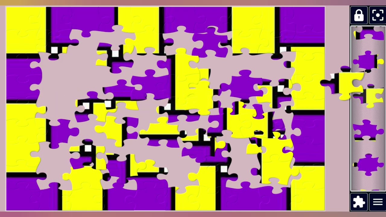 Vibrant purple & Yellow Brick Pattern🟪🟨🧩||Colorful puzzles Art🧩||