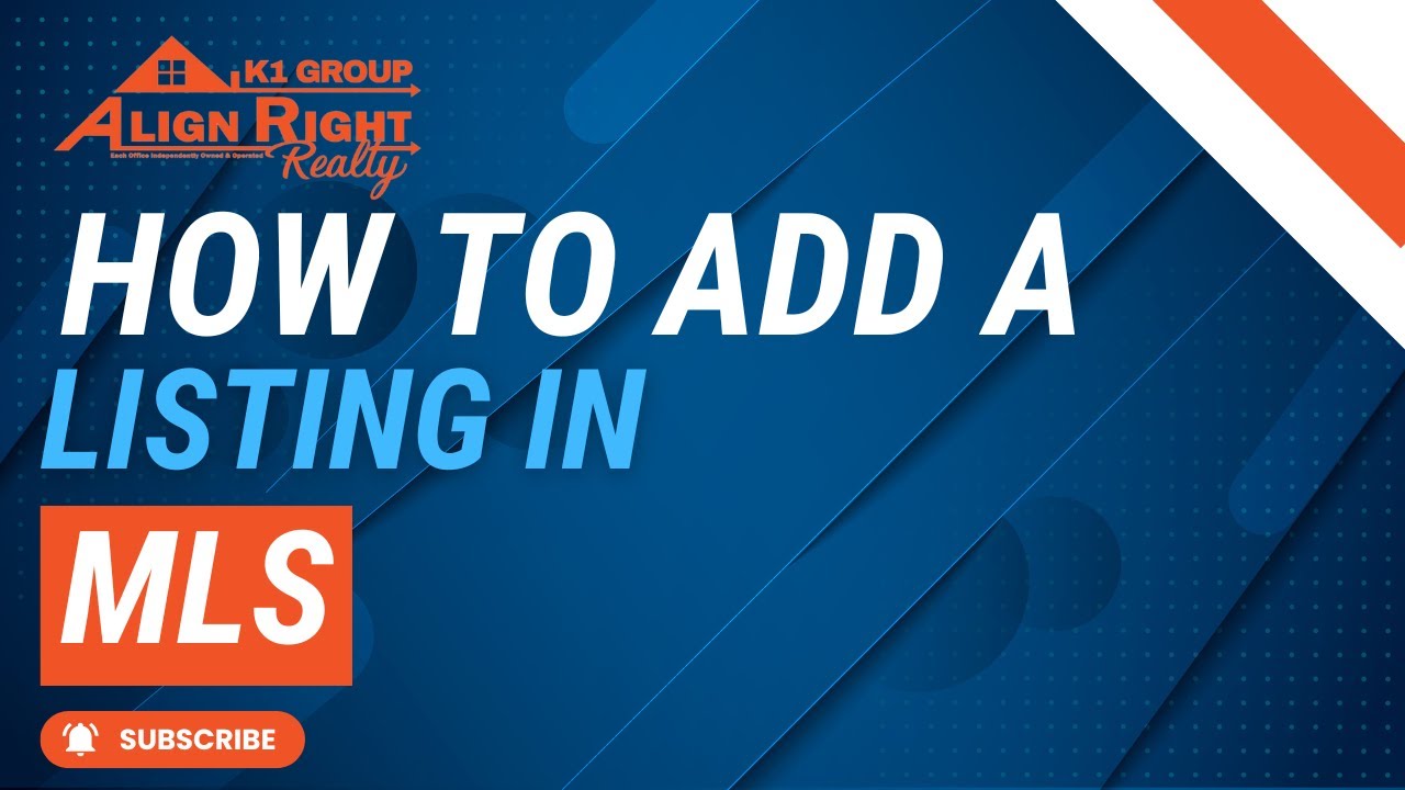How to Add a Listing in MLS