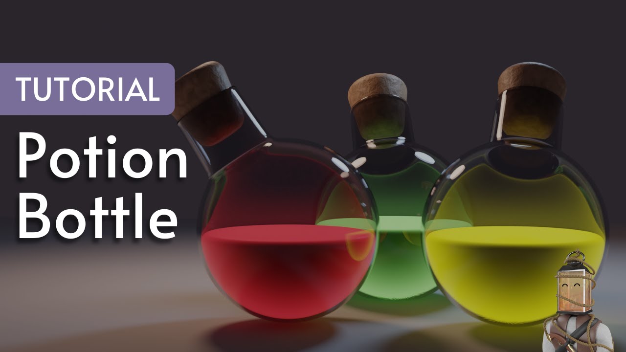 [Tutorial] Game Style Potion Bottle | Blender 3.4