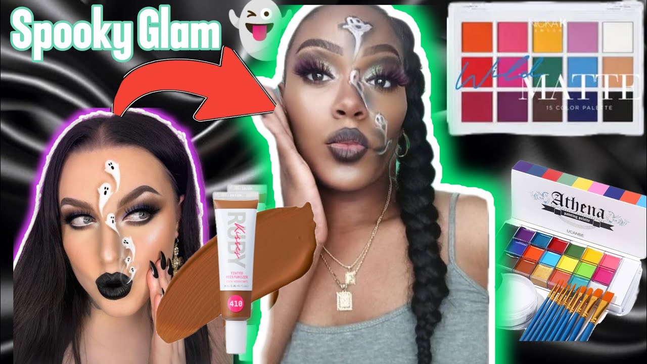 "Spooky Glam 👻✨ Ghostly Makeup Transformation"