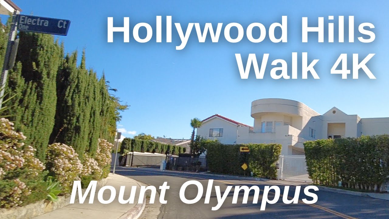 Quiet HOLLYWOOD HILLS Walk in Wealthy Mount Olympus with Views Over Los Angeles on Windy Day | 4K