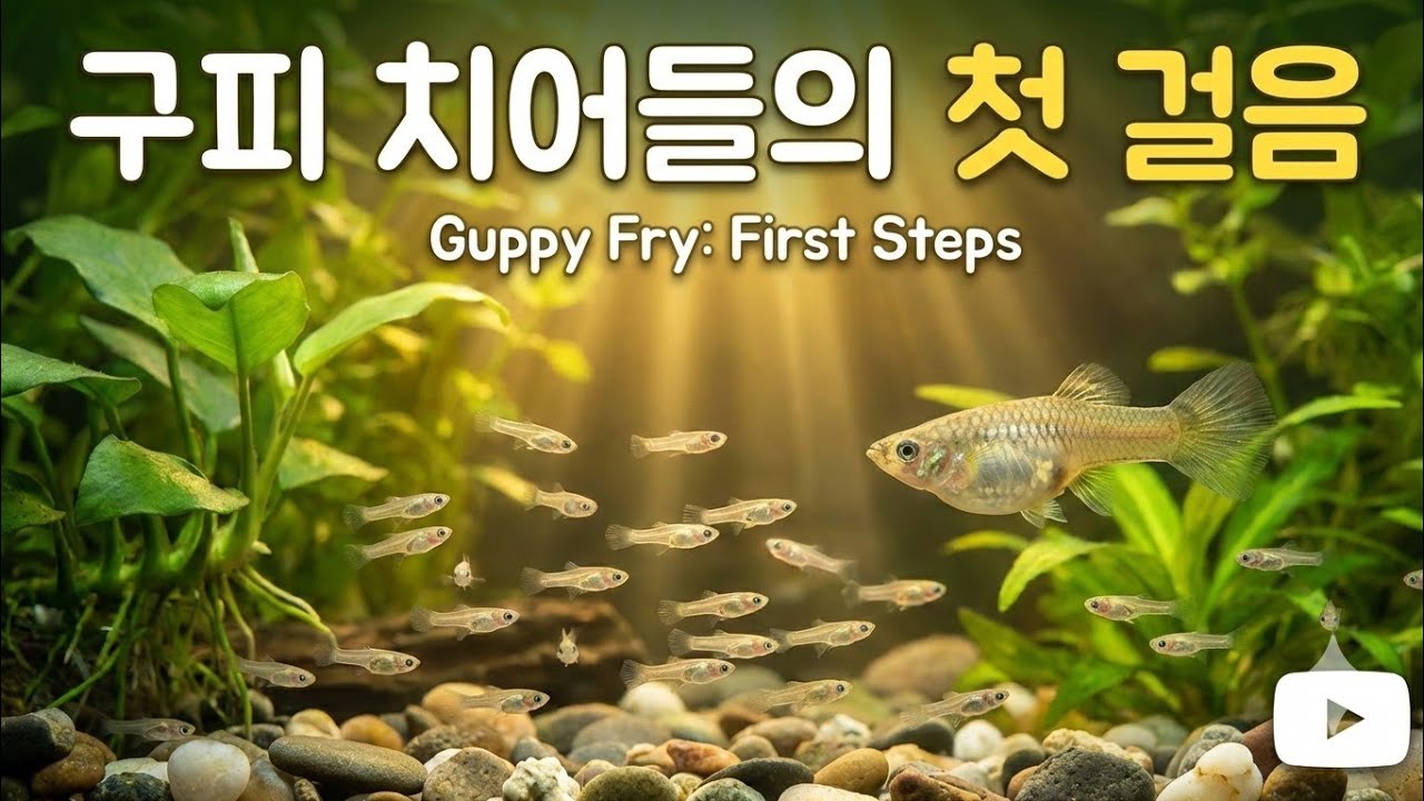 ​[성장일기 1주차] 구피 치어들의 첫걸음 (30분 물멍) | [Week 1] Baby Guppy Growth Diary (30min Relaxing)