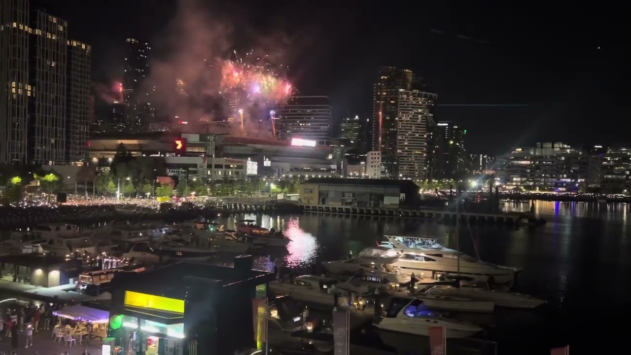New Year Fireworks 2025, Docklands (Melbourne), Australia
