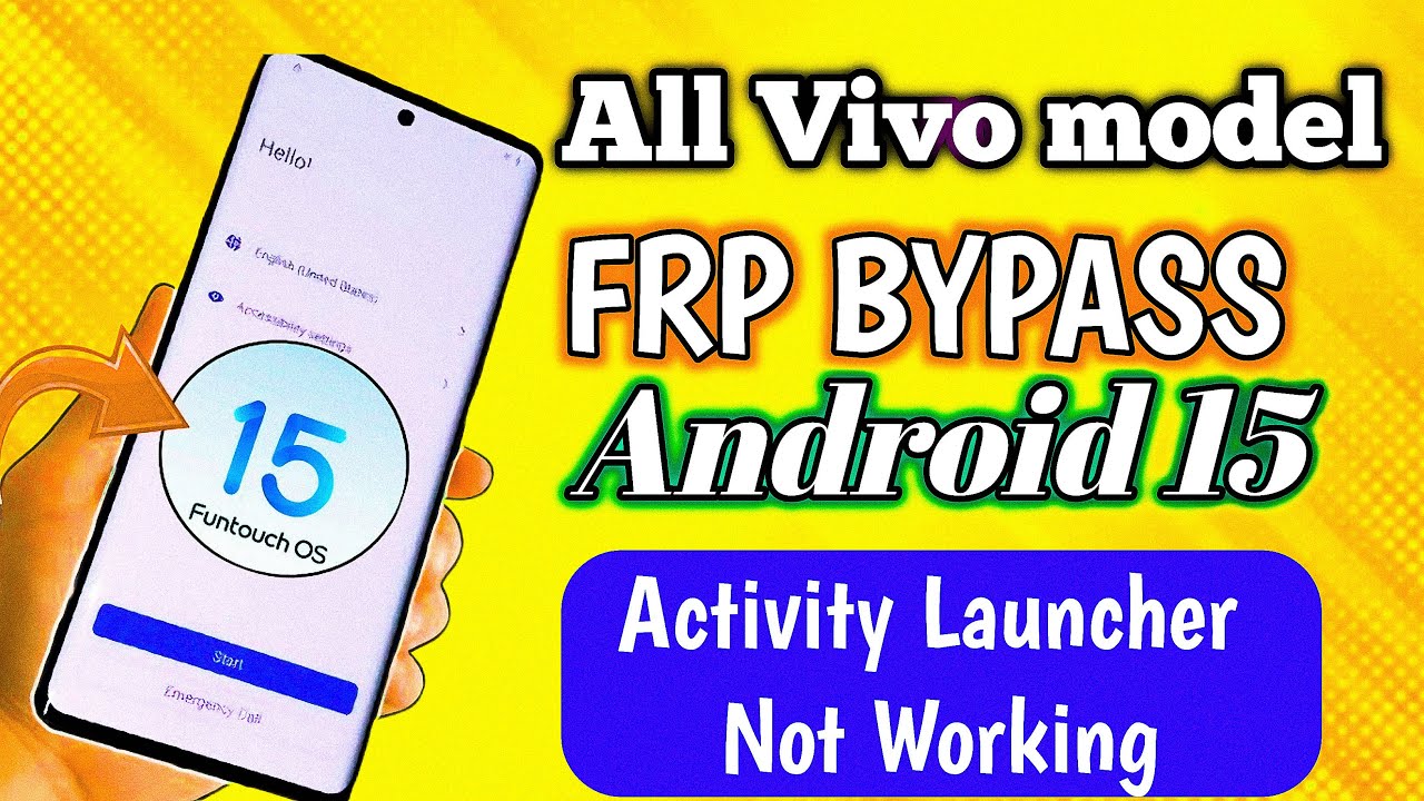 All Vivo Android 15 FRP Bypass 👉 || Vivo android 15 activity launcher Not Working - android 15
