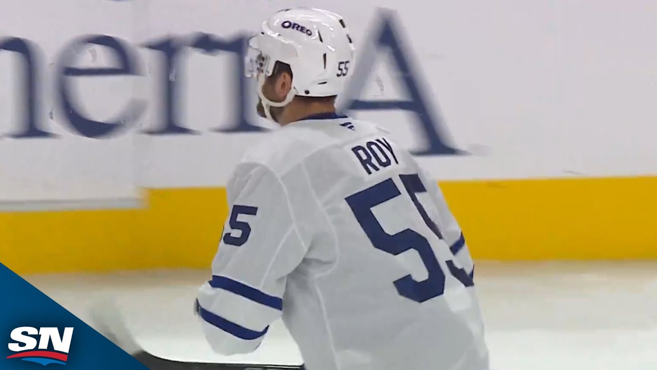 Nicolas Roy Tips Home Morgan Rielly Point Shot For First Goal With Maple Leafs