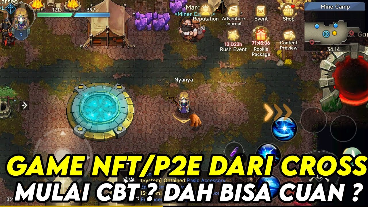 CBT GAME NFT/P2E TERBARU DARI CROSS ? SUDAH BISA CUAN DI CBT NIH ? - DUNGEON CROSS