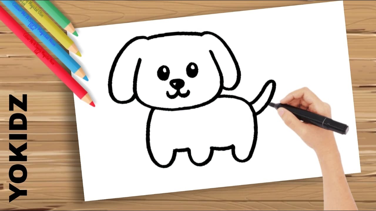 How To Draw A Cute Puppy Step By Step Easy | How To Draw The Cutest Puppy