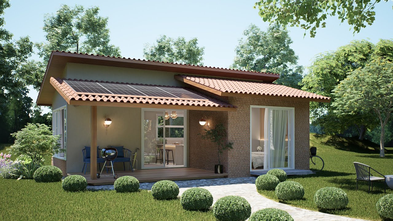 Casa de Campo Compacta e Moderna | 55m² | Fácil Execução